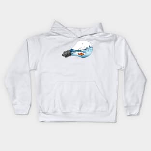 Light Bulb Fish Bowl Kids Hoodie